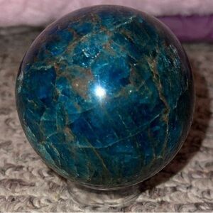 Deep Blue Gemmy Apatite Sphere